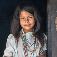 Daughter of Carmen Torres (Bunkua Ney Aty) who delivered a speech on importance of water at a conference in Brazil. Village of Nabusimake, Arhuaco Indigenous Territory, Sierra Nevada de Santa Marta, Colombia. © Pat Morrow