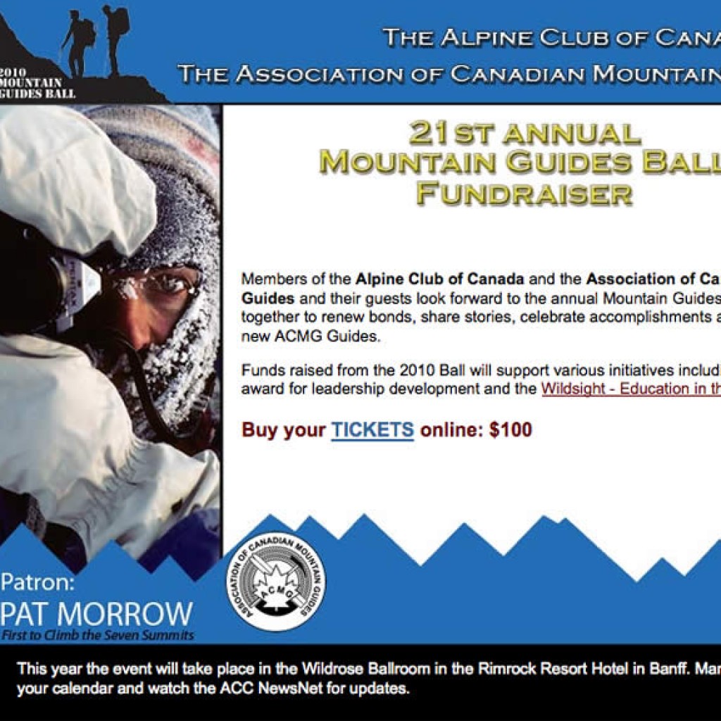 patron of the 21st Annual Mountain Guide's Ball