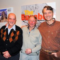 Leo Grillmair and Pat (and Lloyd Gallagher) at Whyte Museum, giving lecture on Bugaboos photo exhibit. Dec 8 or 9/2013