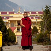 Thundue , monk who performed a puja at our home in Wilmer, at his home, Gyuto Monastery, Dharamsala