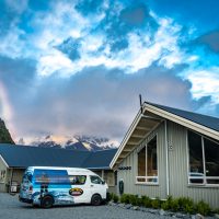 NZAC's Unwin Lodge, (well run facility similar to the HI-Lake Louise Alpine Centre in Canada), Aoraki / Mount Cook National Park, UNESCO World Heritage Site. New Zealand