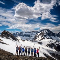 Hike and scramble up Redline Peak with Helmut Spiegel and his ski students and a couple parents