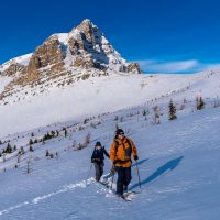 ski tour with Sarah Locke and son Alex Peepre Banff National Park, AB, Rockies