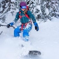 Nicole Trigg snowboards Purcells
