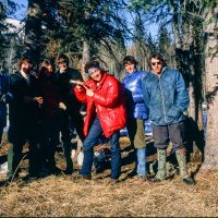 Shirley (Zaleschuck) Lorne Taylor, Mary and Chris Perry, Steve Jennings, Pat Morrow and Skip King, Rockies c 1972