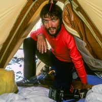 Pat Morrow portrait base camp, Everest '82 photo by Steve Bezruchka