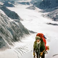 Pat Morrow on first ascent of SW Rib of Denali McKinley photo by Bernhard Ehmann