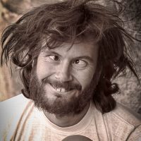 Bugs McKeith, during climbing session at Okotoks Rock, near Calgary 1971 Calgary Mountain Club]