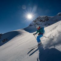 Sylvia Forest became the first female president of the CMC around 1980, captured here on a backcountry ski week 2023