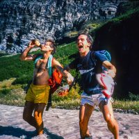 Saul Greenberg and Clive after climb of Mt Stanley north face in Kootenay Park early 90s? Calgary Mountain Club