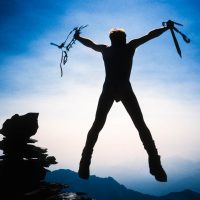 Saul Greenberg and Clive atop climb of Mt Stanley north face in Kootenay Park early 90s?