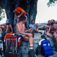 Canadian Mount Everest Expedition 1982. trek lunch stop